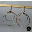 Golden Star Hoop Danglers