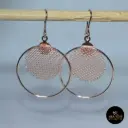 Rose Gold Mesh Hoop Earrings