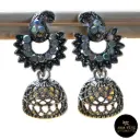 Midnight Spark Jhumki Earrings