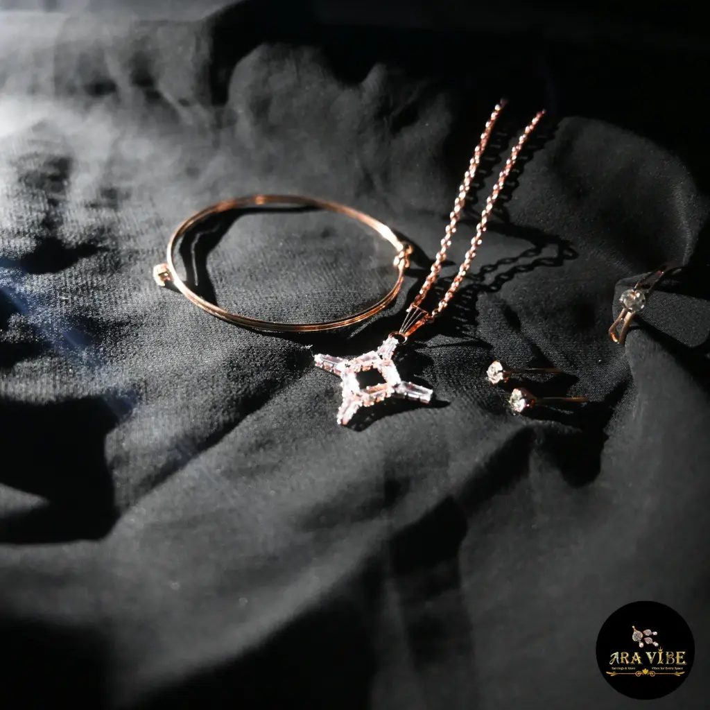 Celestial Ice Different Shape Pendant Jewelry Set 