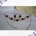 Ruby Red / Sapphire Blue / Aqua Green / Rose Pink / Black American Diamonds Fashion Necklace Set